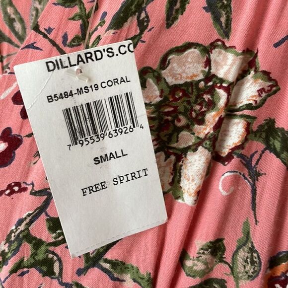 NWT Angie Hippy Boho Floral Shorts Romper Maxi High Low Size Small - Picture 6 of 9